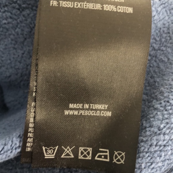 Peso Faded Zip Oversized Hoodie, Sky Blue - Picture 8 of 10